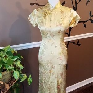Vintage Asian golden dress